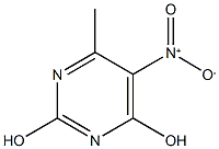 5-nitro-6-methyl-2,4-pyrimidinediol Struktur