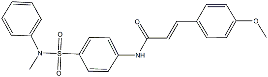 3-(4-methoxyphenyl)-N-{4-[(methylanilino)sulfonyl]phenyl}acrylamide Struktur