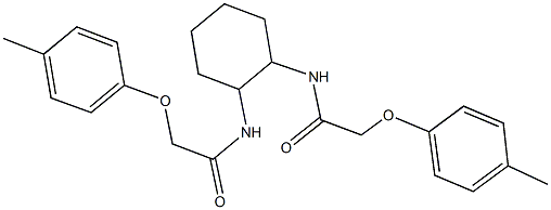 2-(4-methylphenoxy)-N-(2-{[(4-methylphenoxy)acetyl]amino}cyclohexyl)acetamide Struktur