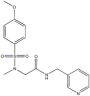 2-[[(4-methoxyphenyl)sulfonyl](methyl)amino]-N-(3-pyridinylmethyl)acetamide Struktur