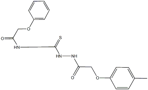 N-({2-[(4-methylphenoxy)acetyl]hydrazino}carbothioyl)-2-phenoxyacetamide Struktur