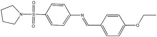 N-(4-ethoxybenzylidene)-N-[4-(1-pyrrolidinylsulfonyl)phenyl]amine Struktur