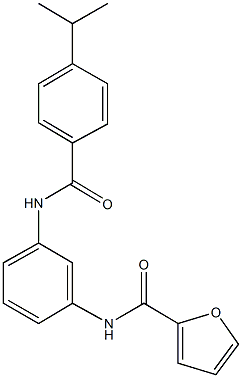 N-{3-[(4-isopropylbenzoyl)amino]phenyl}-2-furamide Struktur