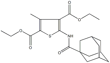 diethyl 5-[(1-adamantylcarbonyl)amino]-3-methyl-2,4-thiophenedicarboxylate Struktur