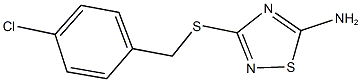 3-[(4-chlorobenzyl)sulfanyl]-1,2,4-thiadiazol-5-amine Struktur