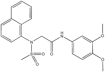 N-(3,4-dimethoxyphenyl)-2-[(methylsulfonyl)(1-naphthyl)amino]acetamide Struktur