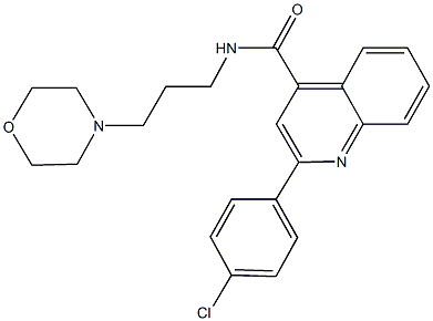 2-(4-chlorophenyl)-N-[3-(4-morpholinyl)propyl]-4-quinolinecarboxamide Struktur