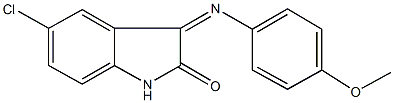 5-chloro-3-[(4-methoxyphenyl)imino]-1,3-dihydro-2H-indol-2-one Struktur