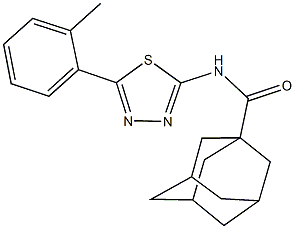 N-[5-(2-methylphenyl)-1,3,4-thiadiazol-2-yl]-1-adamantanecarboxamide Struktur