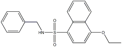 N-benzyl-4-ethoxy-1-naphthalenesulfonamide Struktur