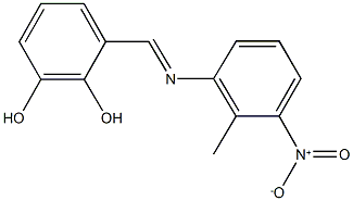 3-[({3-nitro-2-methylphenyl}imino)methyl]-1,2-benzenediol Struktur