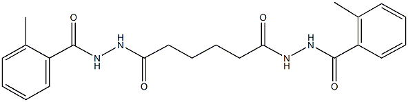 2-methyl-N'-{6-[2-(2-methylbenzoyl)hydrazino]-6-oxohexanoyl}benzohydrazide Struktur