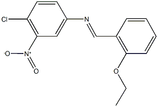 4-chloro-N-(2-ethoxybenzylidene)-3-nitroaniline Struktur