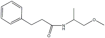 N-(2-methoxy-1-methylethyl)-3-phenylpropanamide Struktur