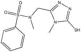 N-methyl-N-[(4-methyl-5-sulfanyl-4H-1,2,4-triazol-3-yl)methyl]benzenesulfonamide Struktur