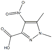 4-nitro-1,5-dimethyl-1H-pyrazole-3-carboxylic acid Struktur