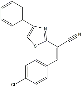 3-(4-chlorophenyl)-2-(4-phenyl-1,3-thiazol-2-yl)acrylonitrile Struktur