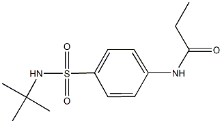 N-{4-[(tert-butylamino)sulfonyl]phenyl}propanamide Struktur