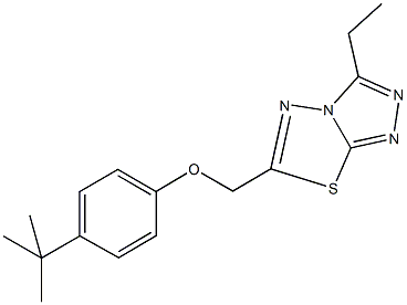 4-tert-butylphenyl (3-ethyl[1,2,4]triazolo[3,4-b][1,3,4]thiadiazol-6-yl)methyl ether Struktur