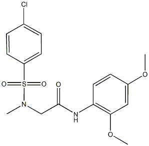 2-[[(4-chlorophenyl)sulfonyl](methyl)amino]-N-(2,4-dimethoxyphenyl)acetamide Struktur