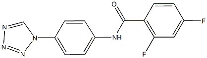 2,4-difluoro-N-[4-(1H-tetraazol-1-yl)phenyl]benzamide Struktur