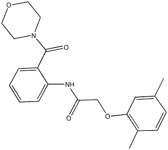 2-(2,5-dimethylphenoxy)-N-[2-(4-morpholinylcarbonyl)phenyl]acetamide Struktur