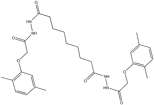 2-(2,5-dimethylphenoxy)-N'-(9-{2-[(2,5-dimethylphenoxy)acetyl]hydrazino}-9-oxononanoyl)acetohydrazide Struktur