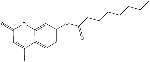 4-methyl-2-oxo-2H-chromen-7-yl octanoate Struktur