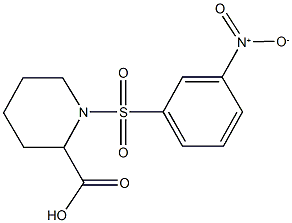 1-({3-nitrophenyl}sulfonyl)-2-piperidinecarboxylic acid Struktur