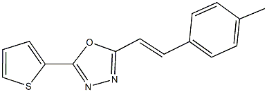 2-[2-(4-methylphenyl)vinyl]-5-(2-thienyl)-1,3,4-oxadiazole Struktur