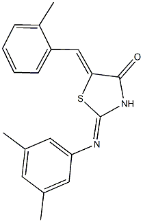 2-[(3,5-dimethylphenyl)imino]-5-(2-methylbenzylidene)-1,3-thiazolidin-4-one Struktur