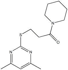 4,6-dimethyl-2-pyrimidinyl 3-oxo-3-(1-piperidinyl)propyl sulfide Struktur