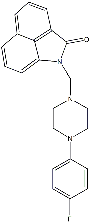 1-{[4-(4-fluorophenyl)-1-piperazinyl]methyl}benzo[cd]indol-2(1H)-one Struktur