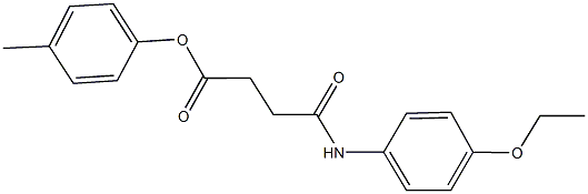 4-methylphenyl 4-(4-ethoxyanilino)-4-oxobutanoate Struktur