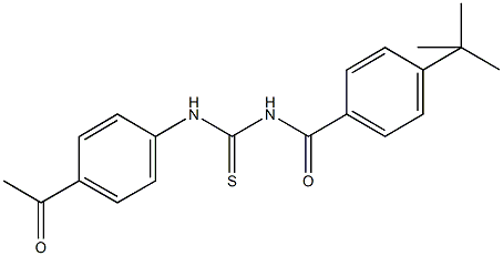 N-(4-acetylphenyl)-N'-(4-tert-butylbenzoyl)thiourea Struktur