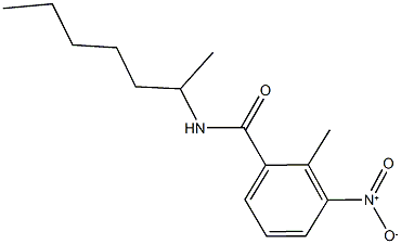 3-nitro-2-methyl-N-(1-methylhexyl)benzamide Struktur