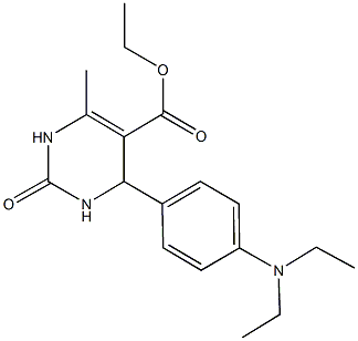 ethyl 4-[4-(diethylamino)phenyl]-6-methyl-2-oxo-1,2,3,4-tetrahydro-5-pyrimidinecarboxylate Struktur