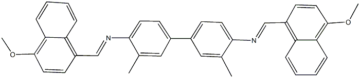 N-[(4-methoxy-1-naphthyl)methylene]-N-(4'-{[(4-methoxy-1-naphthyl)methylene]amino}-3,3'-dimethyl[1,1'-biphenyl]-4-yl)amine Struktur