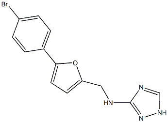 N-{[5-(4-bromophenyl)-2-furyl]methyl}-N-(1H-1,2,4-triazol-3-yl)amine Struktur