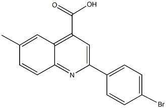 2-(4-bromophenyl)-6-methyl-4-quinolinecarboxylic acid Struktur