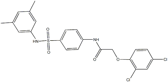 2-(2,4-dichlorophenoxy)-N-{4-[(3,5-dimethylanilino)sulfonyl]phenyl}acetamide Struktur