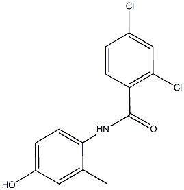 2,4-dichloro-N-(4-hydroxy-2-methylphenyl)benzamide Struktur