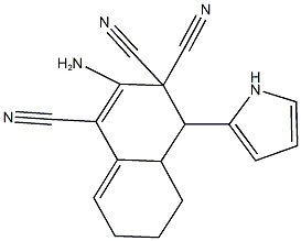 2-amino-4-(1H-pyrrol-2-yl)-4a,5,6,7-tetrahydronaphthalene-1,3,3(4H)-tricarbonitrile Struktur