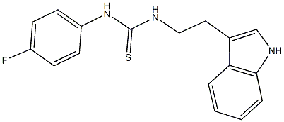 N-(4-fluorophenyl)-N'-[2-(1H-indol-3-yl)ethyl]thiourea Struktur