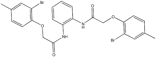 2-(2-bromo-4-methylphenoxy)-N-(2-{[(2-bromo-4-methylphenoxy)acetyl]amino}phenyl)acetamide Struktur