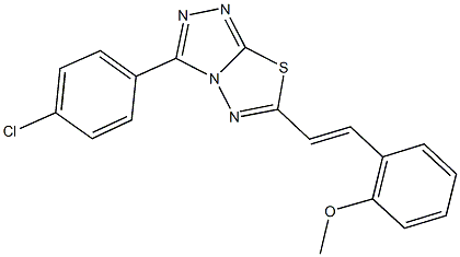 2-{2-[3-(4-chlorophenyl)[1,2,4]triazolo[3,4-b][1,3,4]thiadiazol-6-yl]vinyl}phenyl methyl ether Struktur