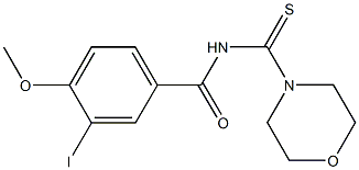 3-iodo-4-methoxy-N-(4-morpholinylcarbothioyl)benzamide Struktur