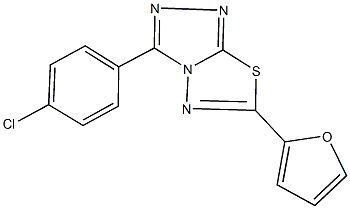 3-(4-chlorophenyl)-6-(2-furyl)[1,2,4]triazolo[3,4-b][1,3,4]thiadiazole Struktur