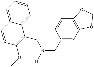 N-(1,3-benzodioxol-5-ylmethyl)-N-[(2-methoxy-1-naphthyl)methyl]amine Struktur