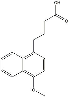 4-(4-methoxy-1-naphthyl)butanoic acid Struktur